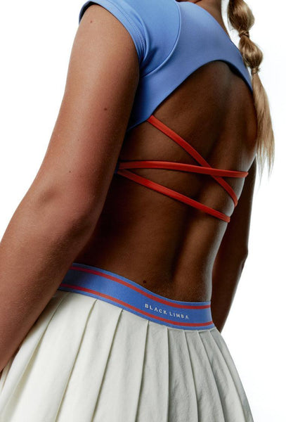 Top deportivo sujeción media Arc - Persian jewel & Coral-Black Limba