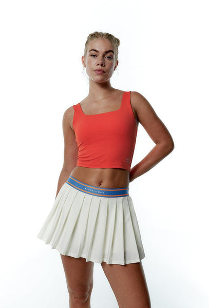 Top deportivo sujeción media Bhakti - Coral-Black Limba