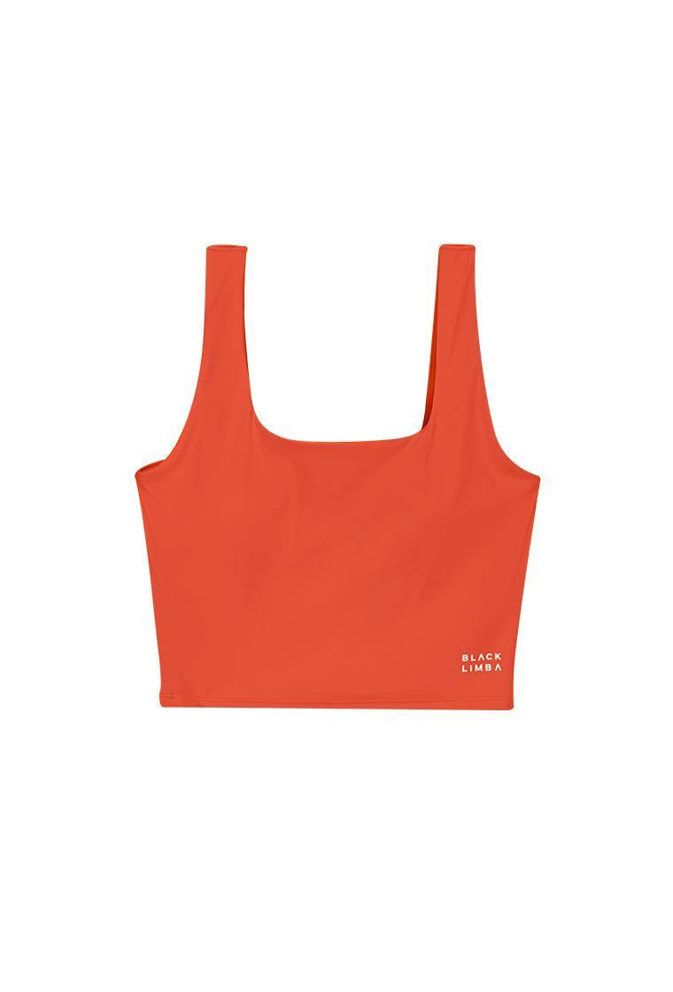 Top deportivo sujeción media Bhakti - Coral-Black Limba