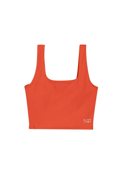 Top deportivo sujeción media Bhakti - Coral-Black Limba