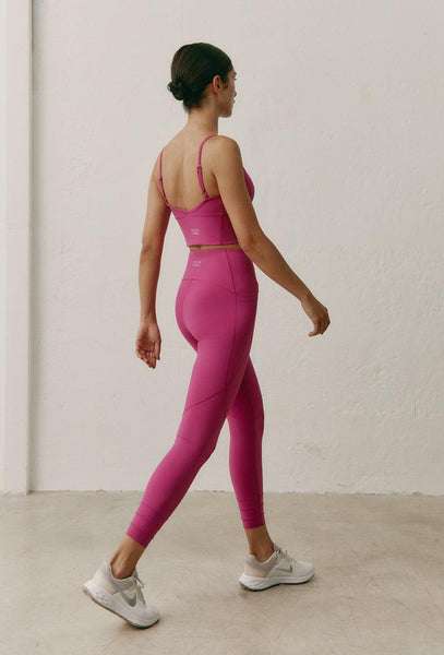 Top deportivo sujeción media Furina - Fucsia-Black Limba