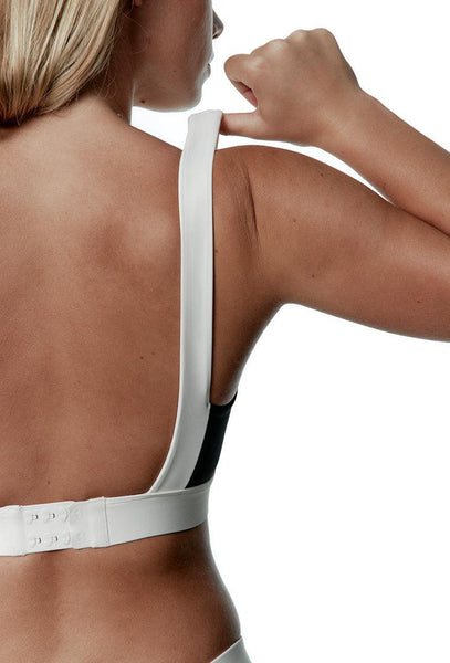 Top deportivo sujeción media Fusion - Black & Cream-Black Limba