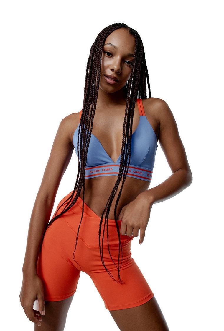 Top deportivo sujeción media Impulse - Persian jewel & Coral-Black Limba