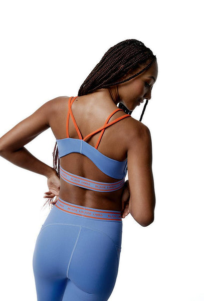 Top deportivo sujeción media Impulse - Persian jewel & Coral-Black Limba