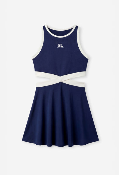 Vestido deportivo Venus - Navy & Cream-Black Limba