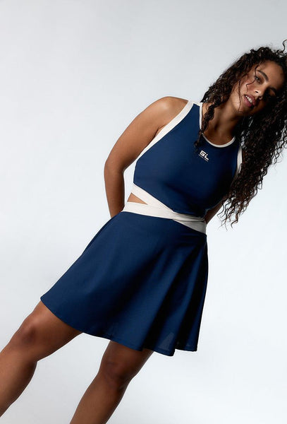 Vestido deportivo Venus - Navy & Cream-Black Limba
