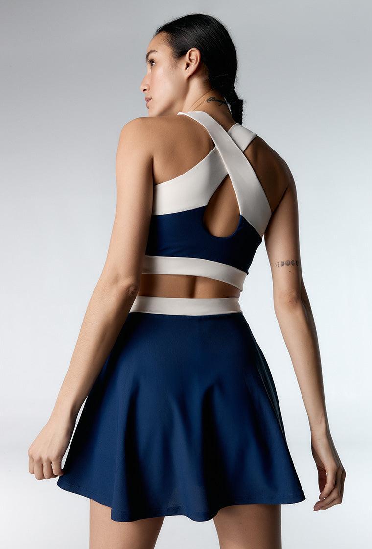 Vestido deportivo Venus - Navy & Cream-Black Limba