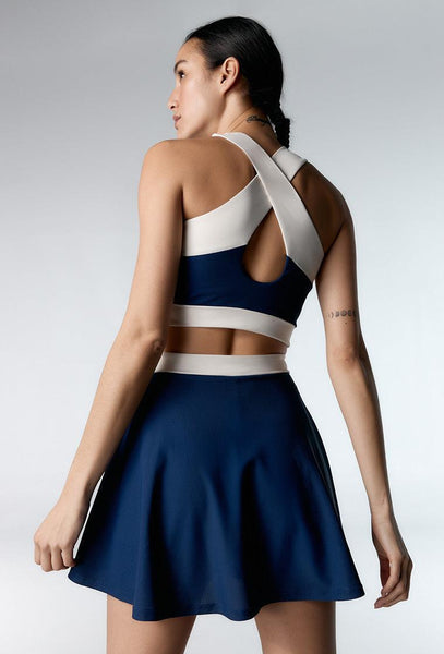 Vestido deportivo Venus - Navy & Cream-Black Limba