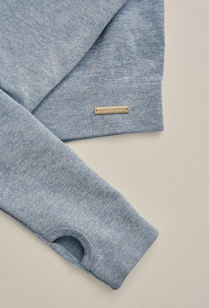 T-shirt Long Sleeve Mangata - Steel Blue-Black Limba